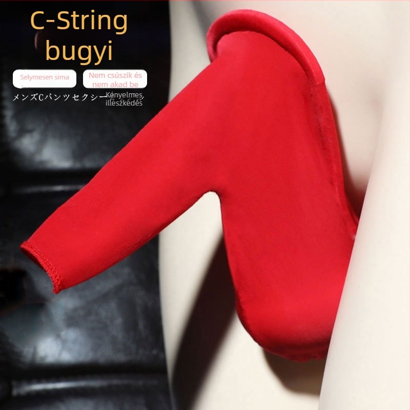 Férfi C-string nylonból, selymes érzetű anyag, alacsony derék