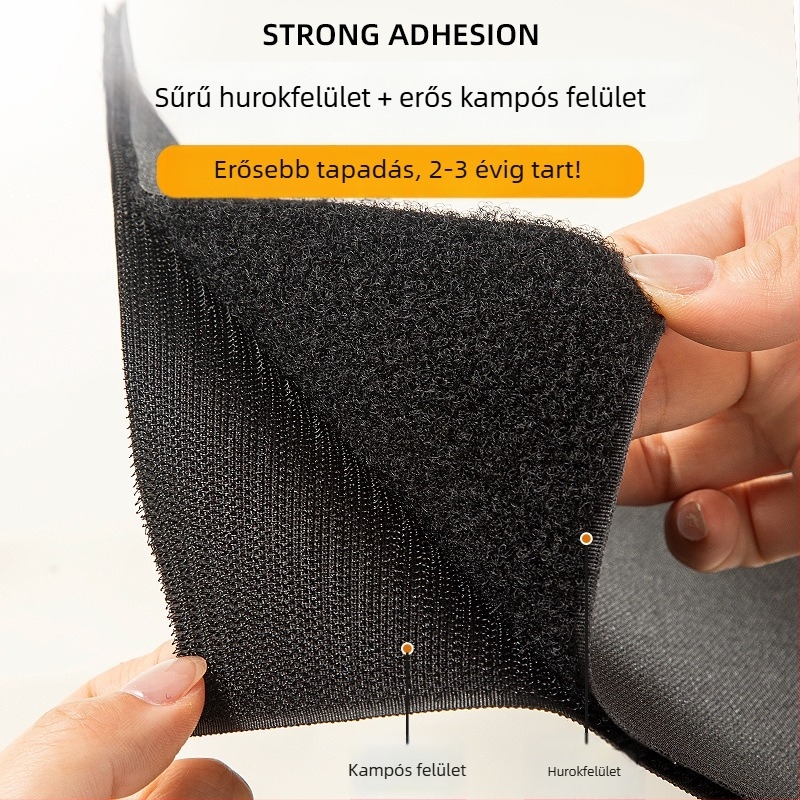 Nylon Velcro szalag ragasztó hátlappal, textil rögzítő