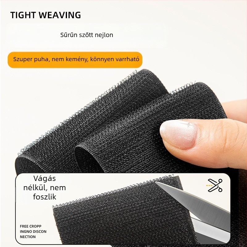 Nylon Velcro szalag ragasztó hátlappal, textil rögzítő