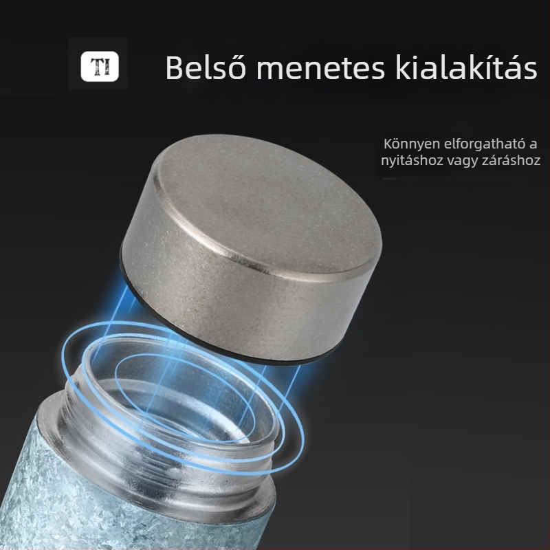 Új tiszta titánium termosz pohár nagy kapacitással, dupla falú vákuum, teljes titánium test, prémium üzleti ajándék