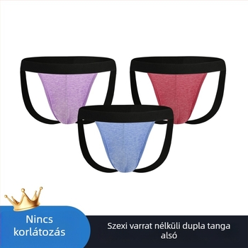 Gradient pamut férfi tangabugyi, alacsony derekú, légáteresztő, sportos