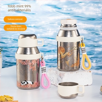Tiszta titánium kettős falú termosz 500 ml