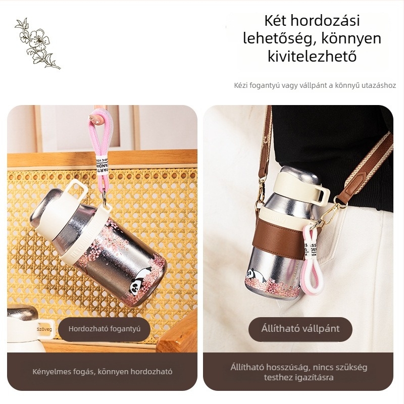 Tiszta titánium kettős falú termosz 500 ml