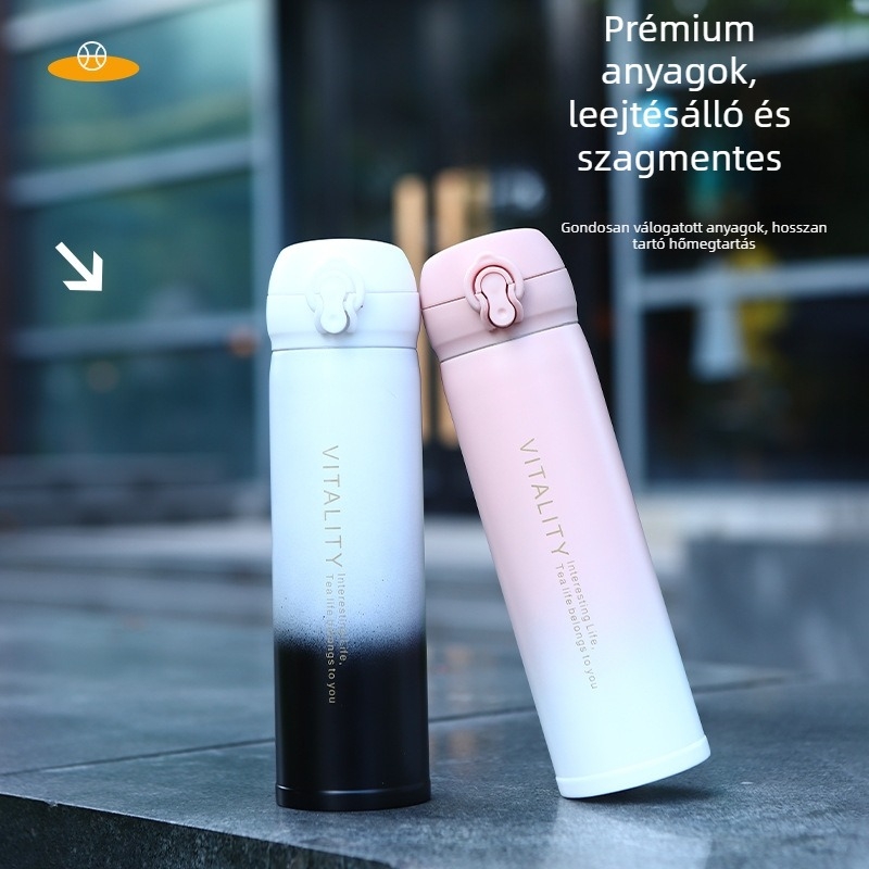 304 rozsdamentes acél gradient termosz pohár pop-up fedéllel, kompakt és hordozható – ideális ajándéknak és emléktárgyaknak, nagykereskedelmi
