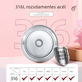 316 rozsdamentes acél gravitációs golyós szívó pohár, hőszigetelt, terhes nőknek és felnőtteknek, fulladás elleni védelem