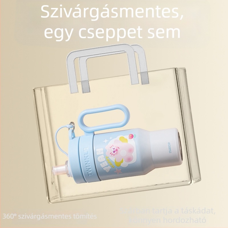 Nagy kapacitású termosz 304 rozsdamentes acél belsővel, hordozható, tea elválasztóval és szívószállal