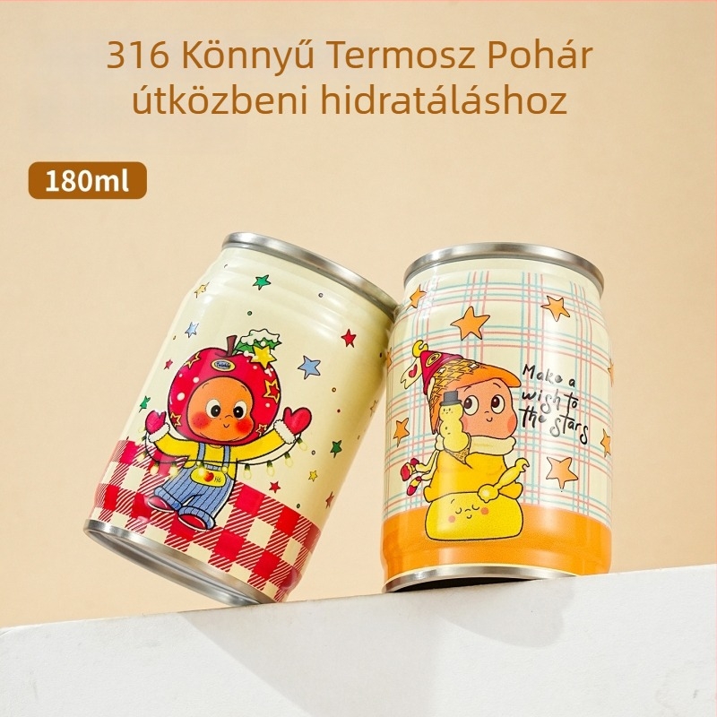 Star People 316 rozsdamentes acél hőszigetelt pohár, dupla falú, mini hordozható zsebpohár otthoni használatra