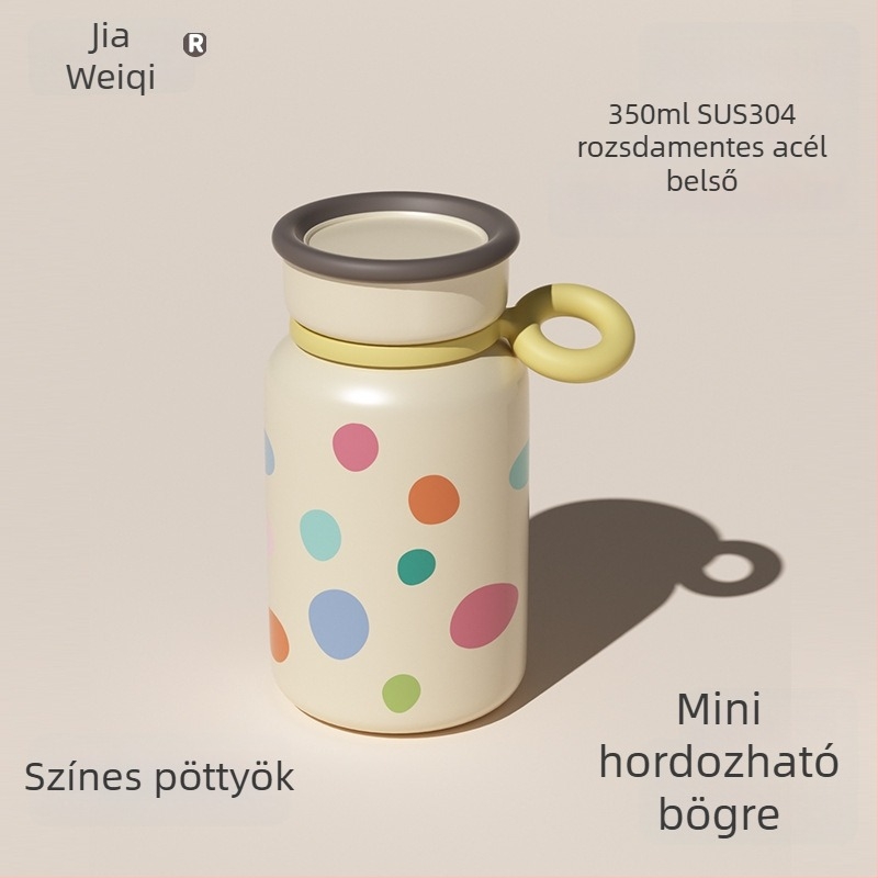 Gyerekeknek szánt vákuum-izolált rozsdamentes acél termosz karikatúra mintával, hordozható vízital iskolára és sportra
