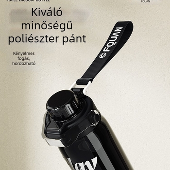 Fuquan Kaile termos pohár szívószállal, belső 316 rozsdamentes acél, külső 304 rozsdamentes acél, hordozható utazáshoz, munka és sport