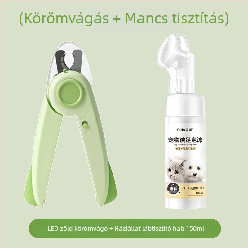 Corgi kutya körömvágó olló reszelővel és LED-fénnyel, fröccsenés elleni védelemmel, kezdőknek