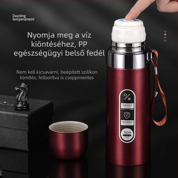Kétszintes 304 rozsdamentes acél termosz pohár pánttal, szigetelt kültéri sportokhoz