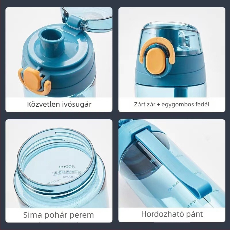 Hi. le Tritan diákok számára tervezett, hordozható, ütésálló sportos műanyag pohár logónyomtatással