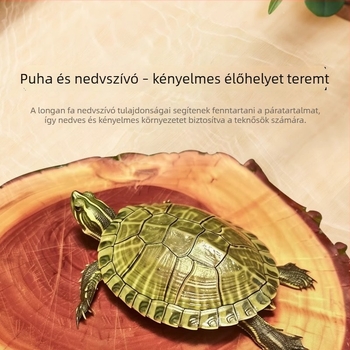 Természetes Longanfa teknősökhöz — napozó platforma és driftwood dekoráció az akváriumhoz