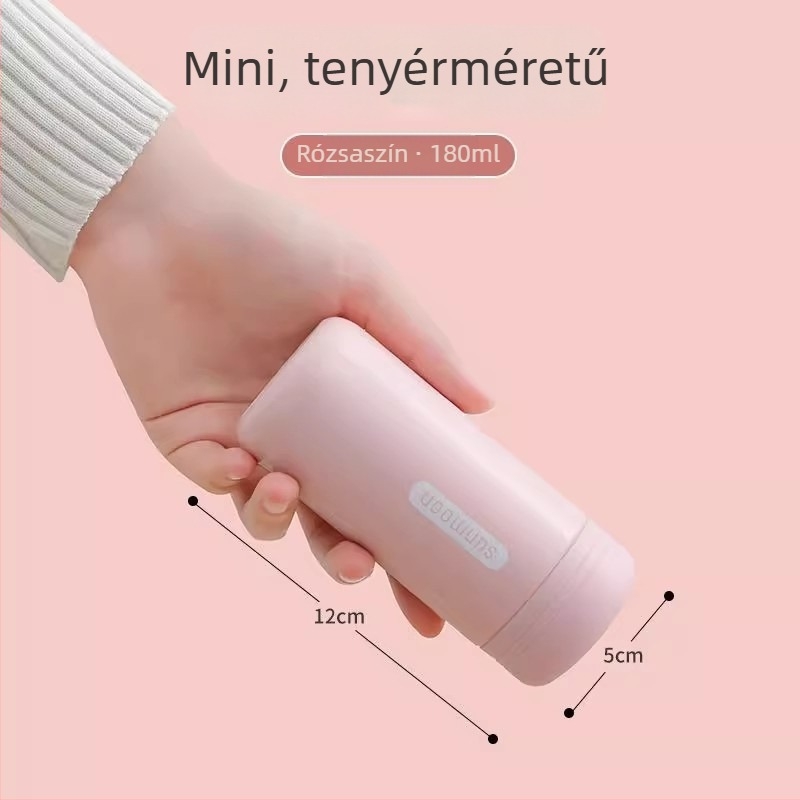 304 rozsdamentes acél termosz pohár, kompakt zsebbarát, iskolába és irodába, mini hordozható izolált pohár