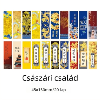 Chenyang Culture Királyi család – dobozos könyvjelző aranyozott bojtokkal, palota-stílusú olvasókártya
