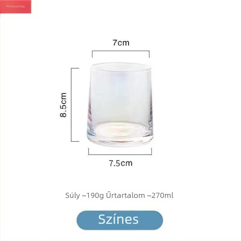 Whisky pohár magas minőségű üvegből, otthoni használatra, INS-stílus, letisult lux, víz- és szájöblítő pohár