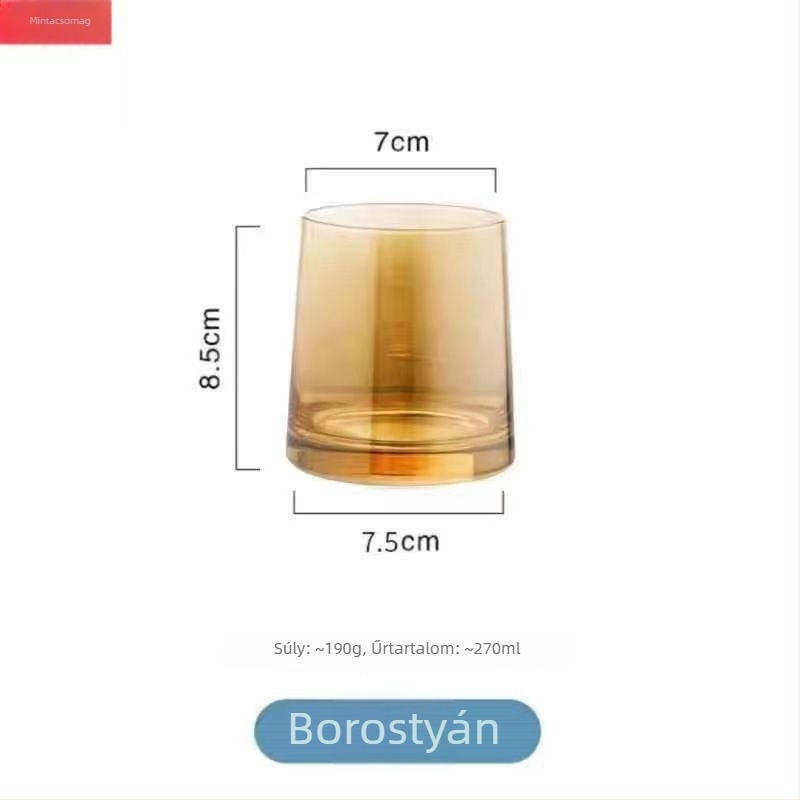 Whisky pohár magas minőségű üvegből, otthoni használatra, INS-stílus, letisult lux, víz- és szájöblítő pohár