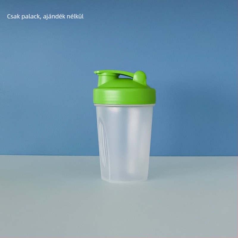Milkshake shaker pohár 400 ml – hordozható, átlátszó műanyag pohár fehérjeport keveréséhez