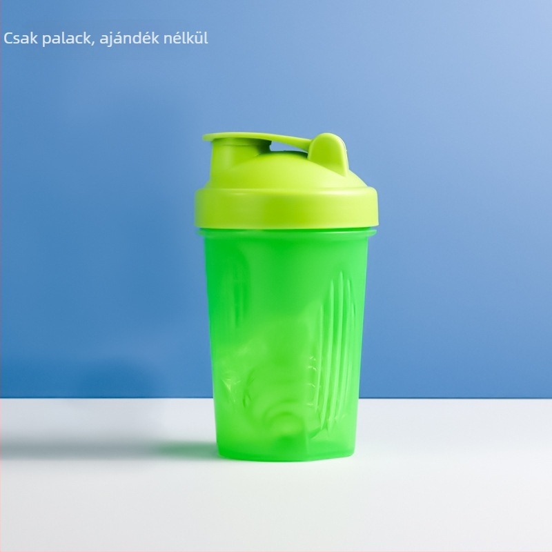 Milkshake shaker pohár 400 ml – hordozható, átlátszó műanyag pohár fehérjeport keveréséhez