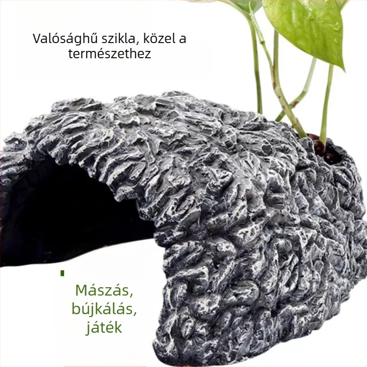 Akvarisztikus táj-dekor: rejtekhely teknősök és békák számára, halak és garnélák számára