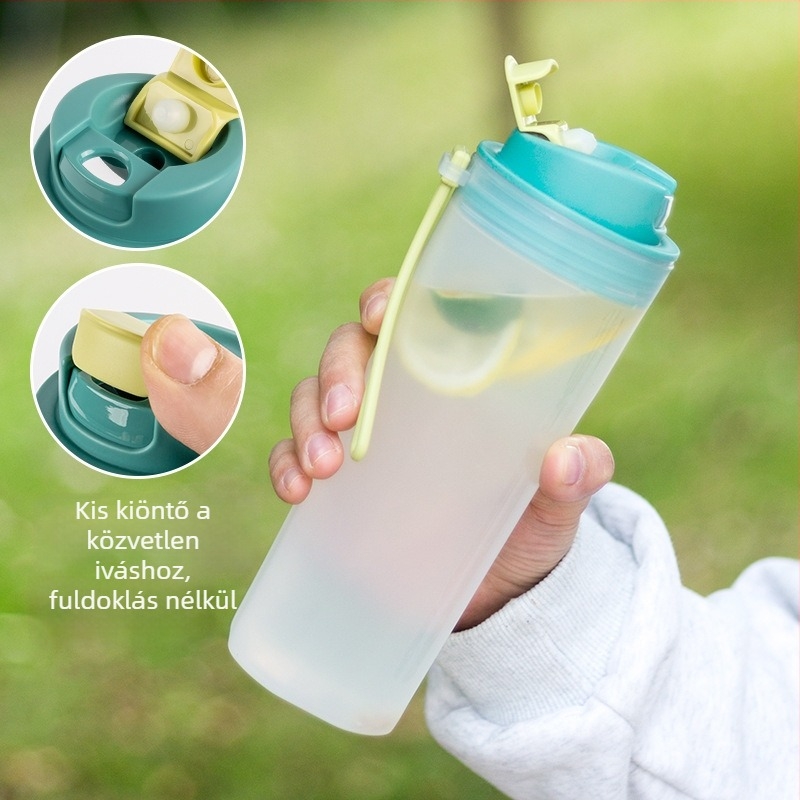 Hordozható egyrétegű műanyag pohár, fehérje por shaker, milkshake pohár, sportos vízpalack logóval