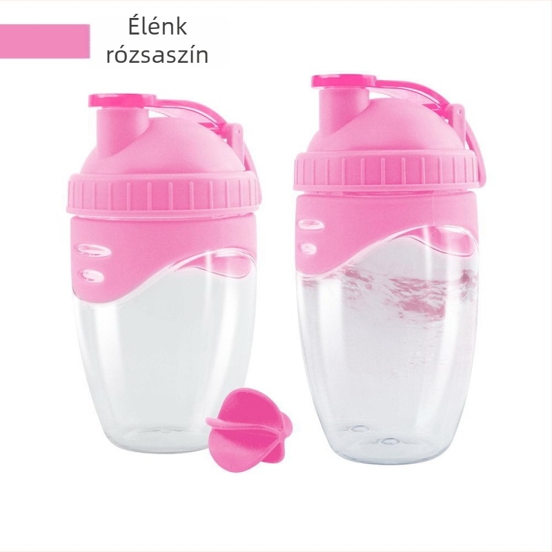 500/700 ml magas hőmérsékletnek ellenálló shaker kültéri sportokra, műanyag tejshake keverő pohár golyóval, fehérje por pohár