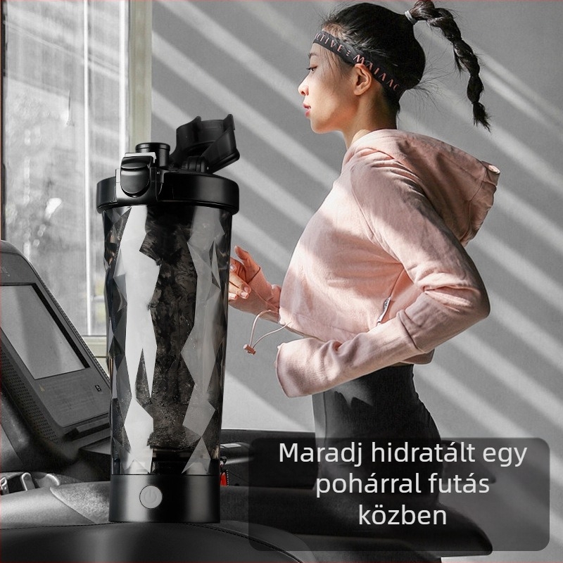 Nagy kapacitású elektromos keverőpalack, többfunkciós shaker kávéhoz, egy gombnyomásos indítás
