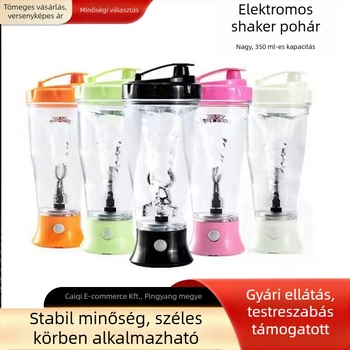 Elektromos keverő pohár, 350 ml, nagy kapacitású, fehérje- és kakaóporhoz, shaker pohár