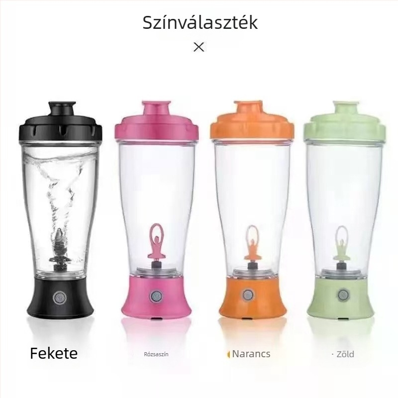 Elektromos keverő pohár, 350 ml, nagy kapacitású, fehérje- és kakaóporhoz, shaker pohár