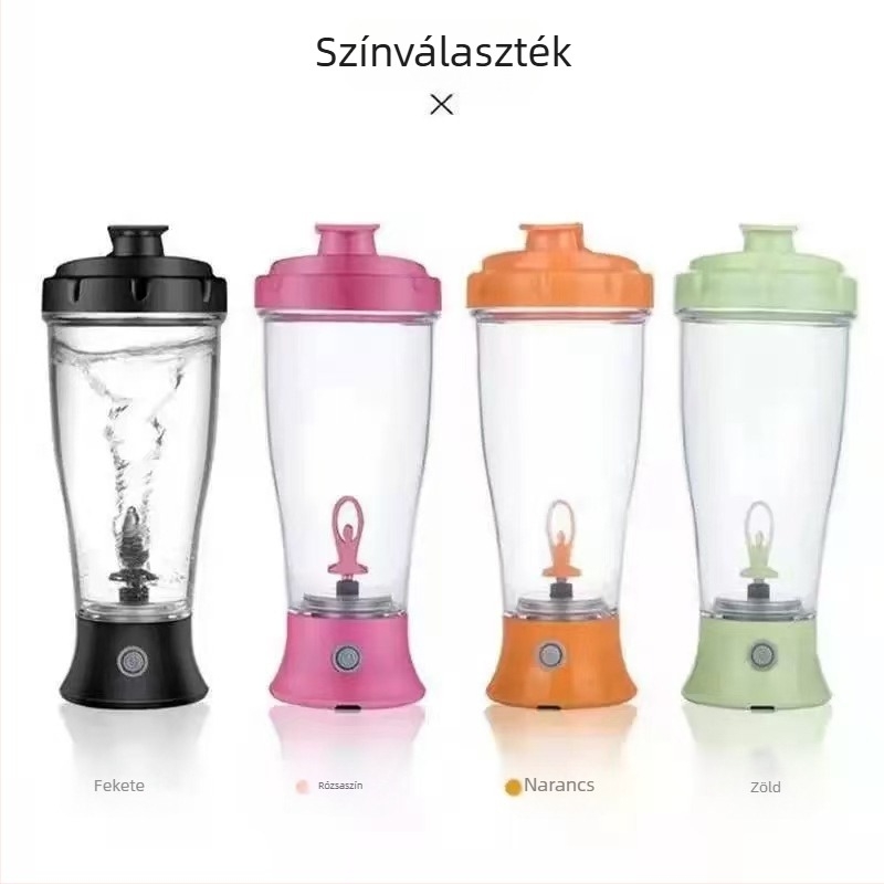 Elektromos keverő pohár, 350 ml, nagy kapacitású, fehérje- és kakaóporhoz, shaker pohár