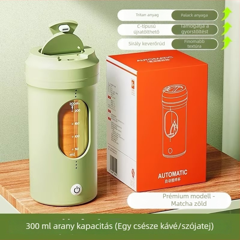 Teljesen automata keverőpohár, elektromos elegáns kávés pohár, újratölthető fehérje por shaker, nagy kapacitás