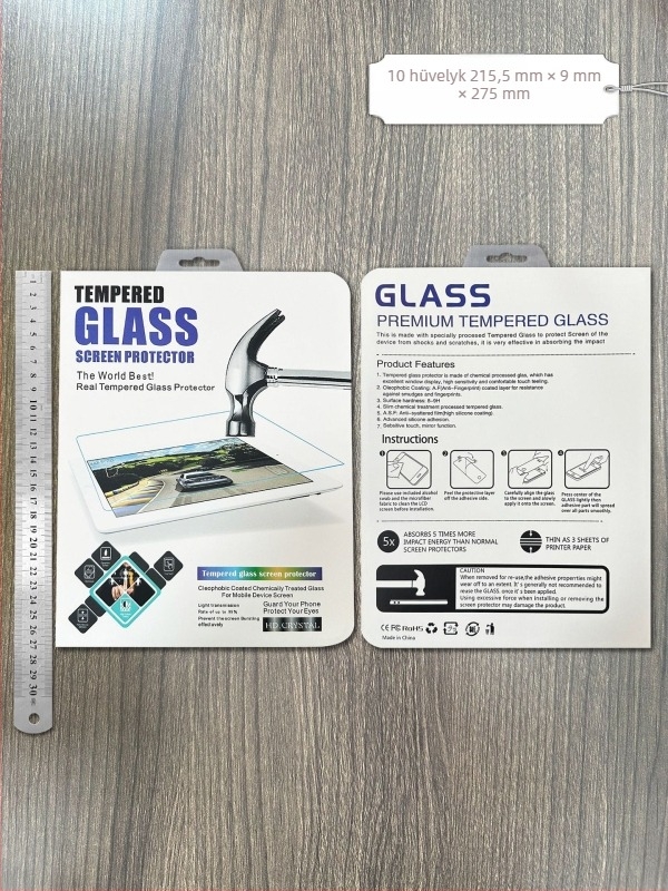 Tablettes blister csomagoló doboz védőfilmmel, 8–15 hüvelykig, 3D kivitel, HD védelem