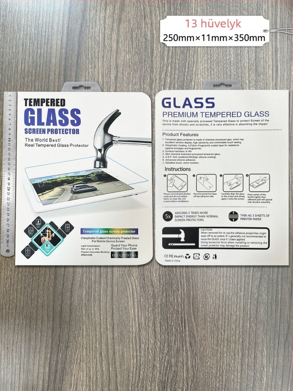 Tablettes blister csomagoló doboz védőfilmmel, 8–15 hüvelykig, 3D kivitel, HD védelem