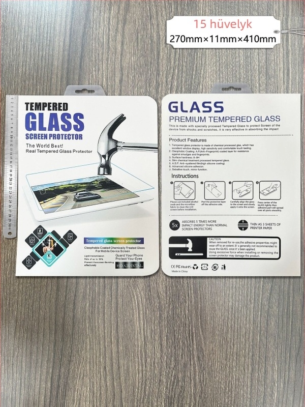 Tablettes blister csomagoló doboz védőfilmmel, 8–15 hüvelykig, 3D kivitel, HD védelem