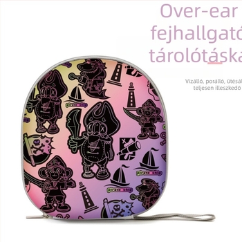 Nagy védő tok vezeték nélküli over-ear headsethez, mikrofonhoz és fülhallgatóhoz, sokoldalú univerzális kiegészítő szervező