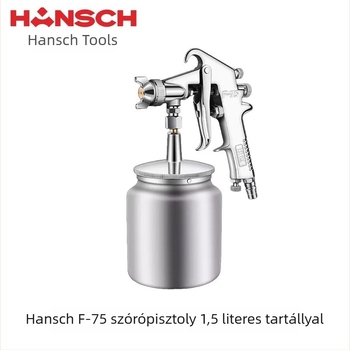 Hanshi W-71 pneumatikus festékpisztoly bútorok és autófényezéshez, nagy atomizációjú víz-víz permetezés technológia