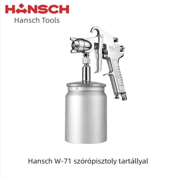 Hanshi W-71 pneumatikus festékpisztoly bútorok és autófényezéshez, nagy atomizációjú víz-víz permetezés technológia
