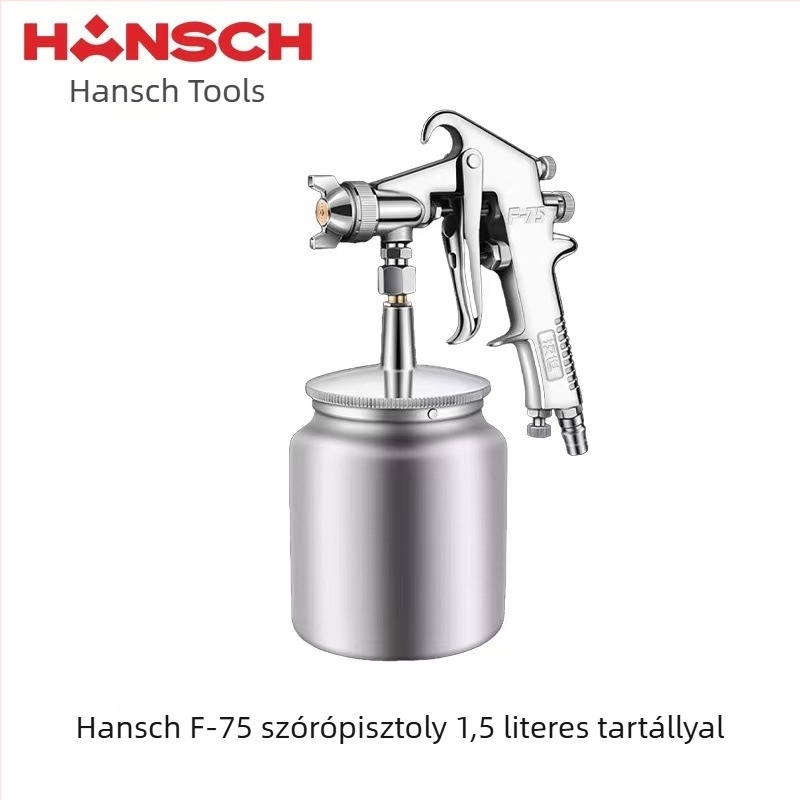 Hanshi W-71 pneumatikus festékpisztoly bútorok és autófényezéshez, nagy atomizációjú víz-víz permetezés technológia