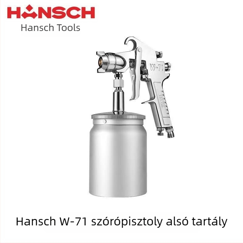 Hanshi W-71 pneumatikus festékpisztoly bútorok és autófényezéshez, nagy atomizációjú víz-víz permetezés technológia