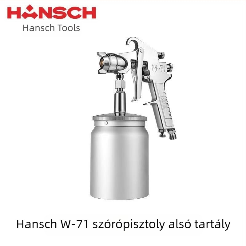 Hanshi W-71 pneumatikus festékpisztoly bútorok és autófényezéshez, nagy atomizációjú víz-víz permetezés technológia