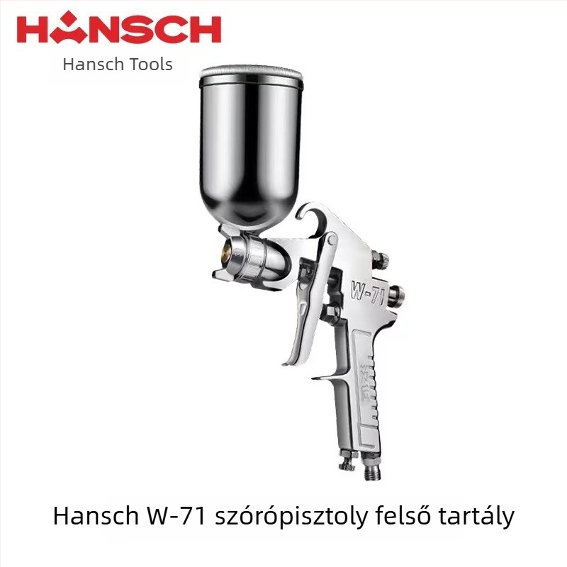 Hanshi W-71 pneumatikus festékpisztoly bútorok és autófényezéshez, nagy atomizációjú víz-víz permetezés technológia