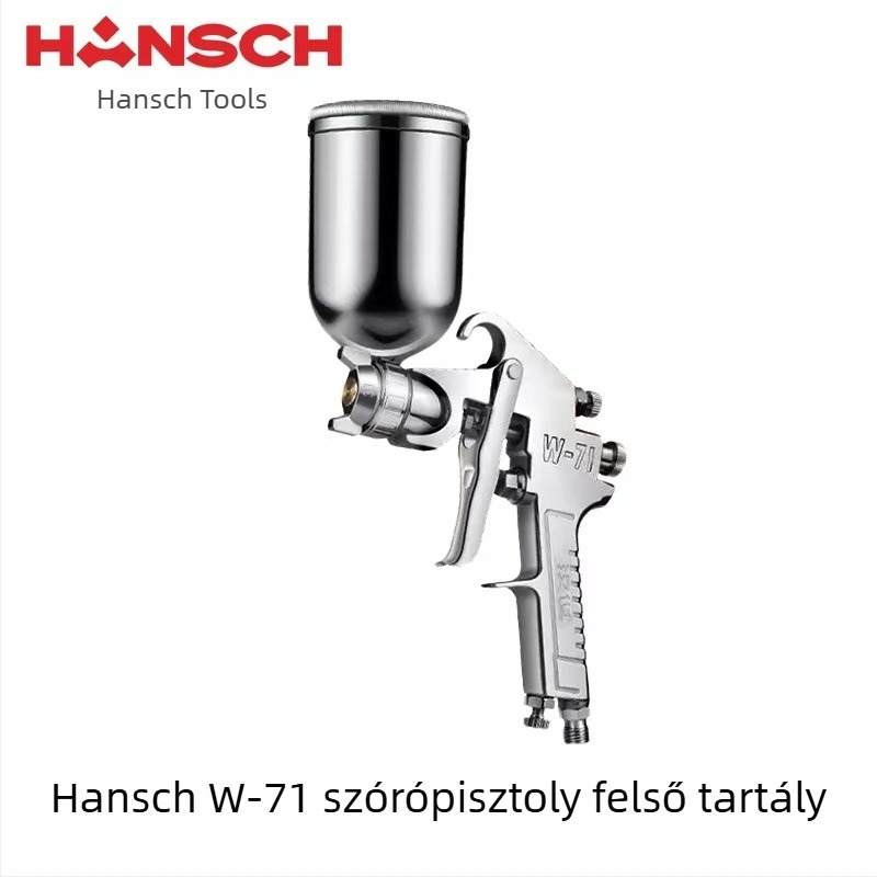 Hanshi W-71 pneumatikus festékpisztoly bútorok és autófényezéshez, nagy atomizációjú víz-víz permetezés technológia