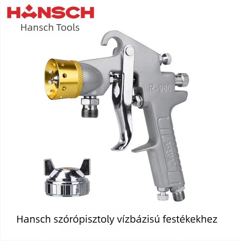Hanshi W-71 pneumatikus festékpisztoly bútorok és autófényezéshez, nagy atomizációjú víz-víz permetezés technológia
