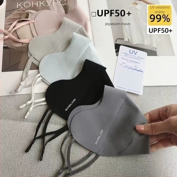 UPF50+ Jégselyem nélküli napsugárvédő arcmaszk, uniszex, lélegző, szemkörüli védelem, UV védelem
