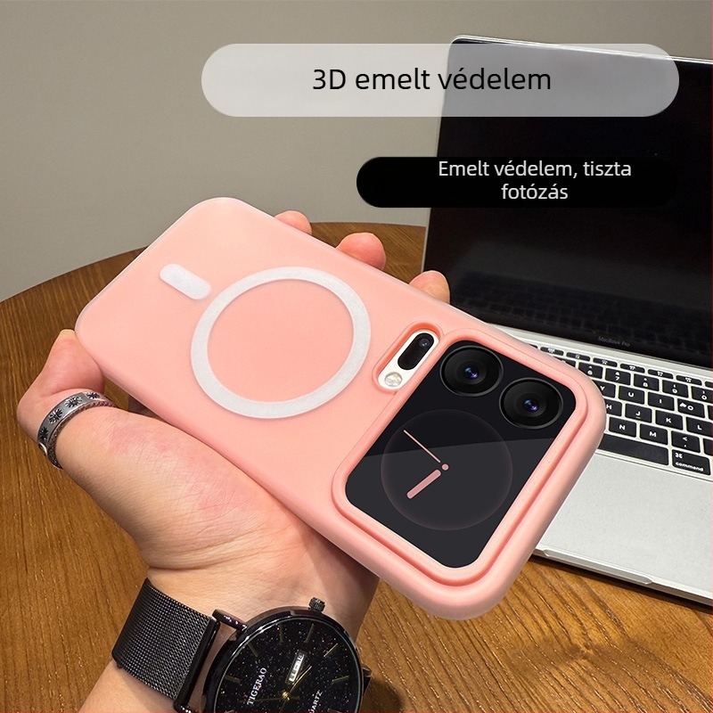 Kétfunkciós zselés mágneses tok Xiaomi 17 Pro Max és Xiaomi 15-höz, matt felület, ütésálló merev tok