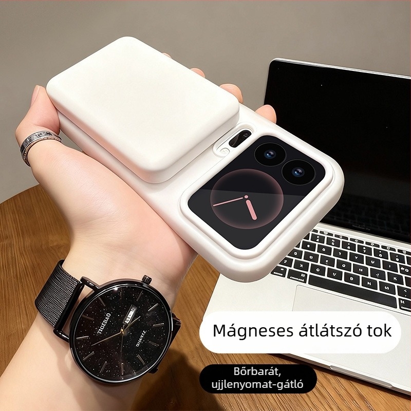 Kétfunkciós zselés mágneses tok Xiaomi 17 Pro Max és Xiaomi 15-höz, matt felület, ütésálló merev tok