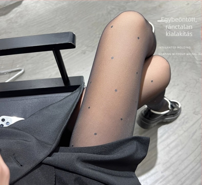 L betűs mintás harisnyanadrág, vékony, 15D nylon, anti-szúrás elleni védelem