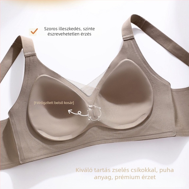 Eredeti, zselés emelő-formázó, varrás nélküli melltartó kis mellű nőknek, push-up, vezeték nélküli