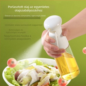 Üvegből készült olajspray palack, frissített modell, konyhai olajpermetező, szójaszósz és ecet számára, szivárgásmentes, permetezés-szabályozás