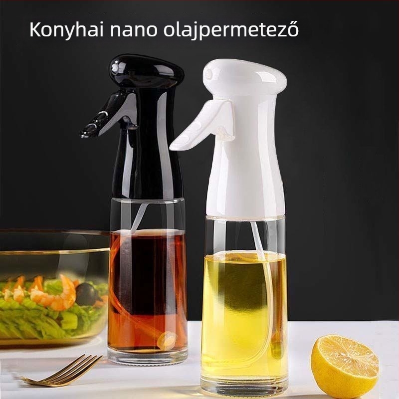 Üvegből készült olajspray palack, frissített modell, konyhai olajpermetező, szójaszósz és ecet számára, szivárgásmentes, permetezés-szabályozás